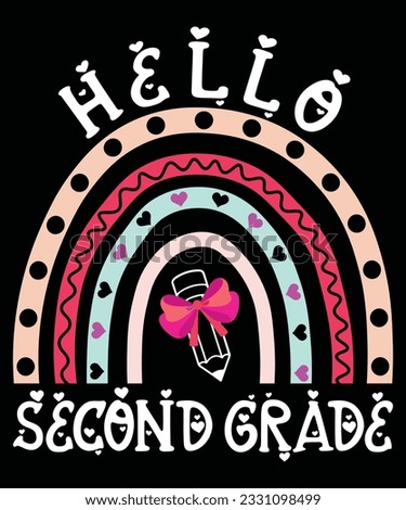 Hello Pre School Back To School T shirt Print Template