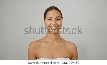 African american woman smiling confident standing over isolated white background