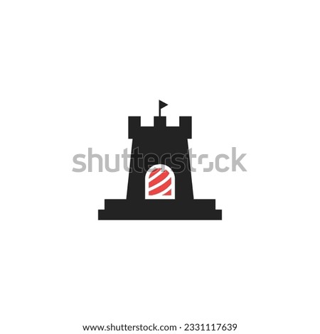 Castle Sushi Logo With Flag