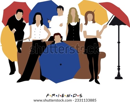 vector illustration based on the series friends Royalty-Free Stock Photo #2331133885