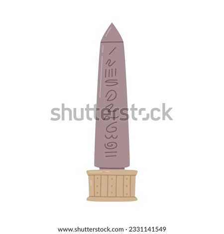 Stone Obelisk of Theodosius as Traditional Istanbul Symbol Vector Illustration Royalty-Free Stock Photo #2331141549