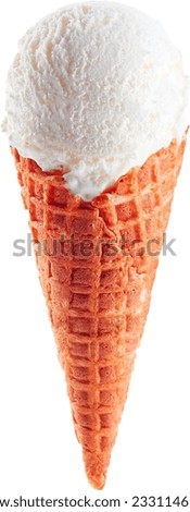 Ice cream in blank background