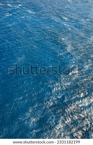 Blue rippled water of Pacific ocean.