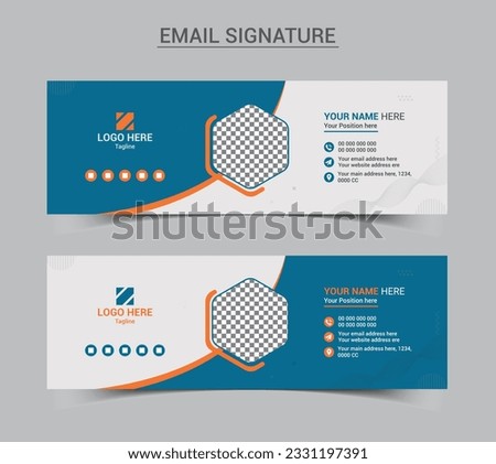 Corporate Email signature template or email footer bundle vector template
