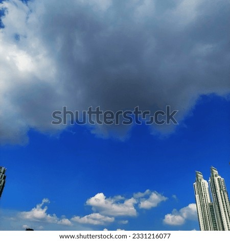 Skyscrapers from a low angle view in Jakarta, Indonesia. - stock photo