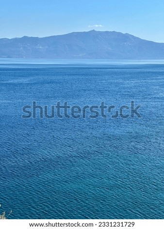 landscape photo shades of blue and the sea