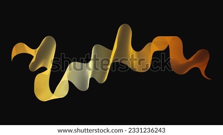 Abstract backdrop with luxury golden waves on dark background. Modern technology background, wave design. Vector illustration