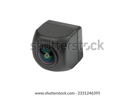 car rear view camera isolated on white background 2
