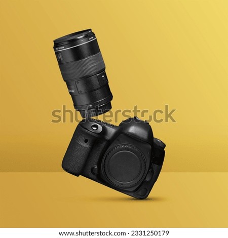 canon beauty body kit with lens captured  Royalty-Free Stock Photo #2331250179