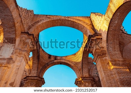 
Ruins and cathedral of San José in Antigua Guatemala, Central America, heritage of the Spanish colony, destruction by earthquake and its construction began in 1545.