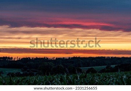 Summer sunsets and landscapes of Central Europe