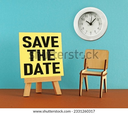 Save the date is shown using a text and photo of the clock
