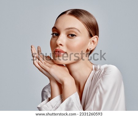 The concept of women's jewelry. closeup rings, earrings and necklace modern elegant lifestyle accessories with copy space for text and background. Royalty-Free Stock Photo #2331260593