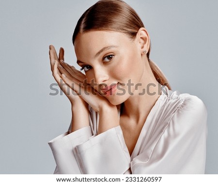 The concept of women's jewelry. closeup rings, earrings and necklace modern elegant lifestyle accessories with copy space for text and background. Royalty-Free Stock Photo #2331260597