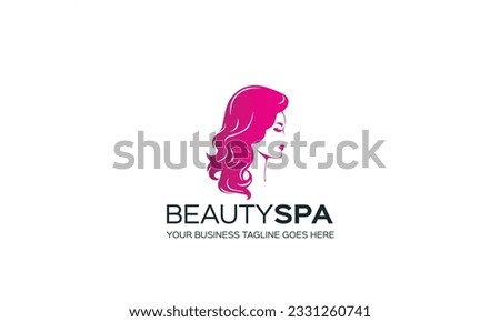 elegant logo for beauty, fashion and hairstyle related business on white background