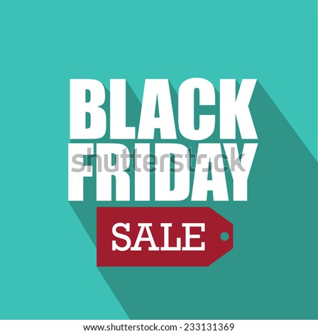Black Friday flat design with sale tag 