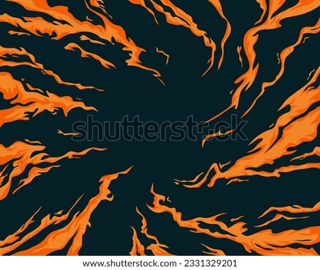 fire frame comic style background
