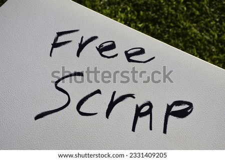 Free scrap sign with magic marker and cardboard