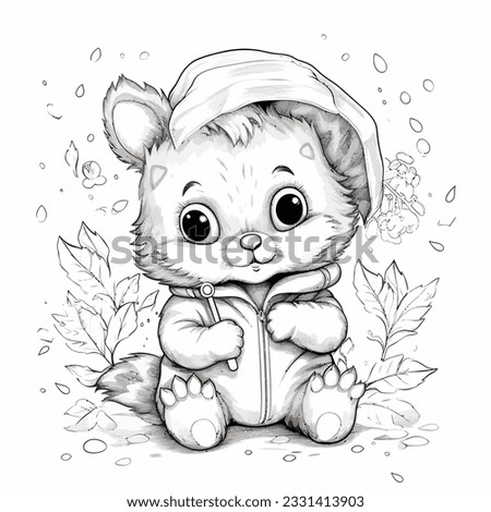 Vector art, coloring book, coloring page for kids