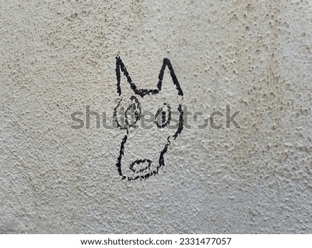 Street picture of a dog (or a wolf maybe)
