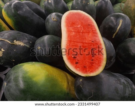 Water melon in the fruit market