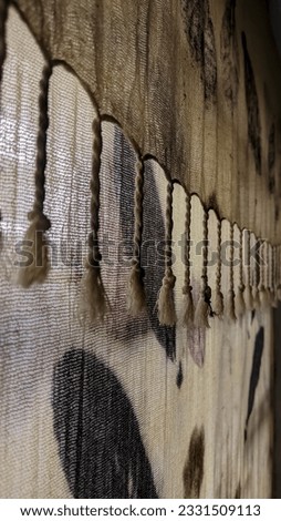 abstract background from calico fabric with ecoprint texture