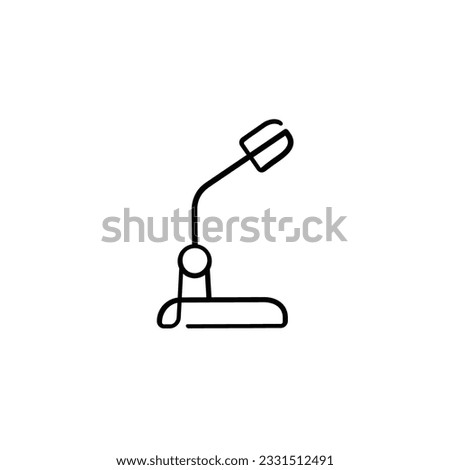 Conference Mic Line Style Icon Design