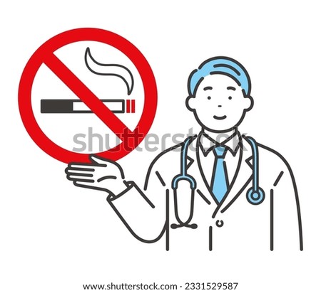 A male doctor who introduces smoking cessation treatment.