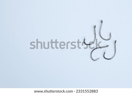 four hooks, on a white background