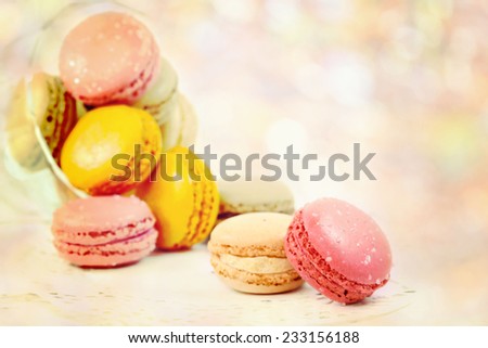 Macaroons traditional Parisian cookie
