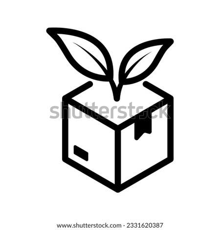 Eco packaging icon. sign for mobile concept and web design. vector illustration