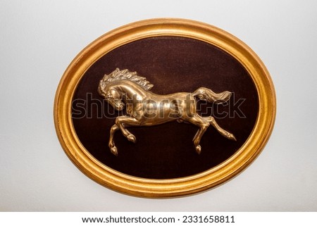 bas relief horse vintage from 1950 era commonly used in british homes in the UK