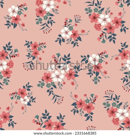 seamless small flower pattern on  background
