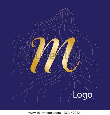 Initial  letter luxury beauty flourishes ornament monogram logo Swoosh Letter Logo Design for business and company identity. Water Wave Logo with modern trendy