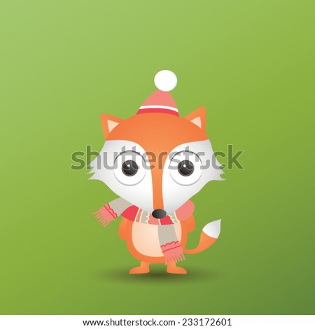 Cute Christmas character. Vector illustration