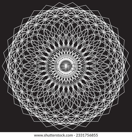 Black and White Decorative Mandala Vector Art Graphic, Poster, Card, mandala vector, Template, Art, Background, Chakra, Vector, illustration, Banner, design