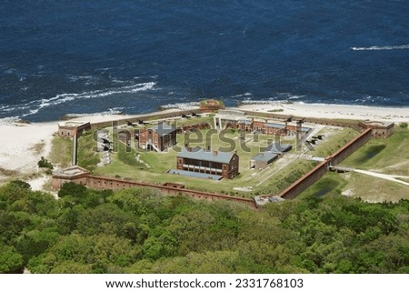 Aerial view of Fort Clinch, Flordia.