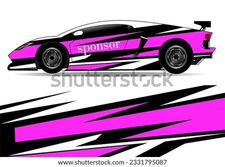car wrap design with purple and black color theme