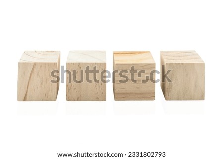 Wooden Building Blocks isolated against white background
