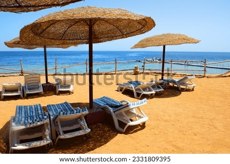 Vacation on the beach of Red sea in Egypt