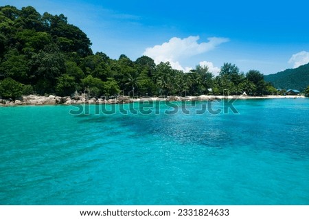 Blue beach at Pulau Perhentian, Malaysia.