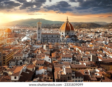 Magnificent basilica of Santa Maria del Fiore in Florence, Italy Royalty-Free Stock Photo #2331839099