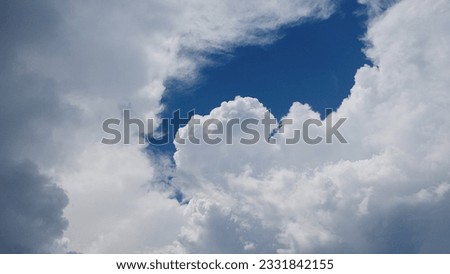 Blue and White Cloud Picture