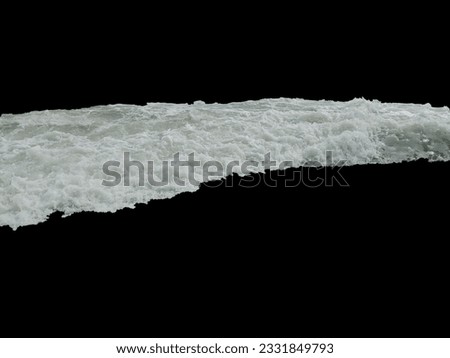 water splash. sea wave with foam isolated on a black background