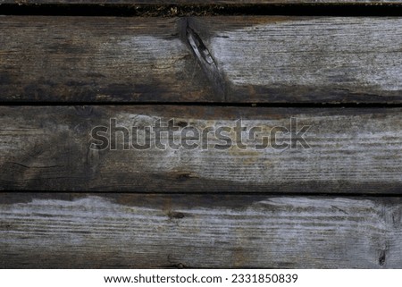 Wooden texture of wet boards. Close-up.