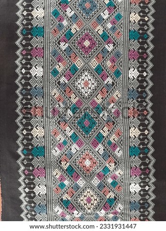 Silk patterns, innovative ideas from Lao women, beautiful Lao clothing, background.