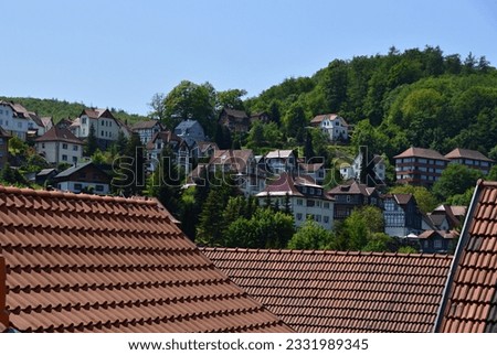 Panorama of the Town Ruhla in the Thuringian Forest