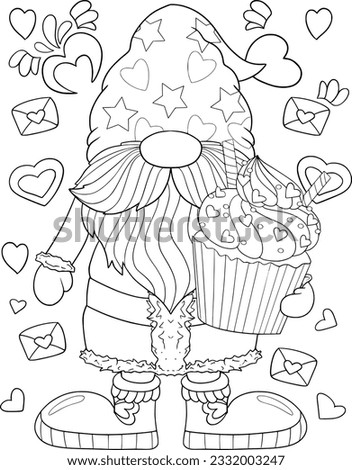 Beautiful Coloring Page. Line Art Vector. Adult Coloring Book Page.