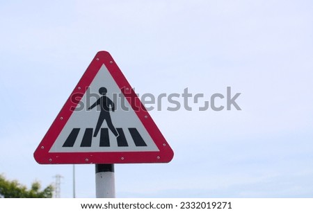 Road crossing traffic sign board in highway  street