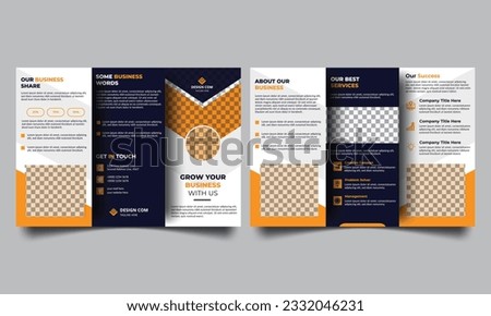 Business Marketing Tri fold brochure design, corporate Business tri fold brochure Template Design. Digital Marketing Agency Tri fold brochure design. Royalty-Free Stock Photo #2332046231